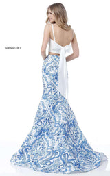 Sherri Hill 51681 Ivory/Blue