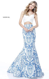 Sherri Hill 51681 Ivory/Blue