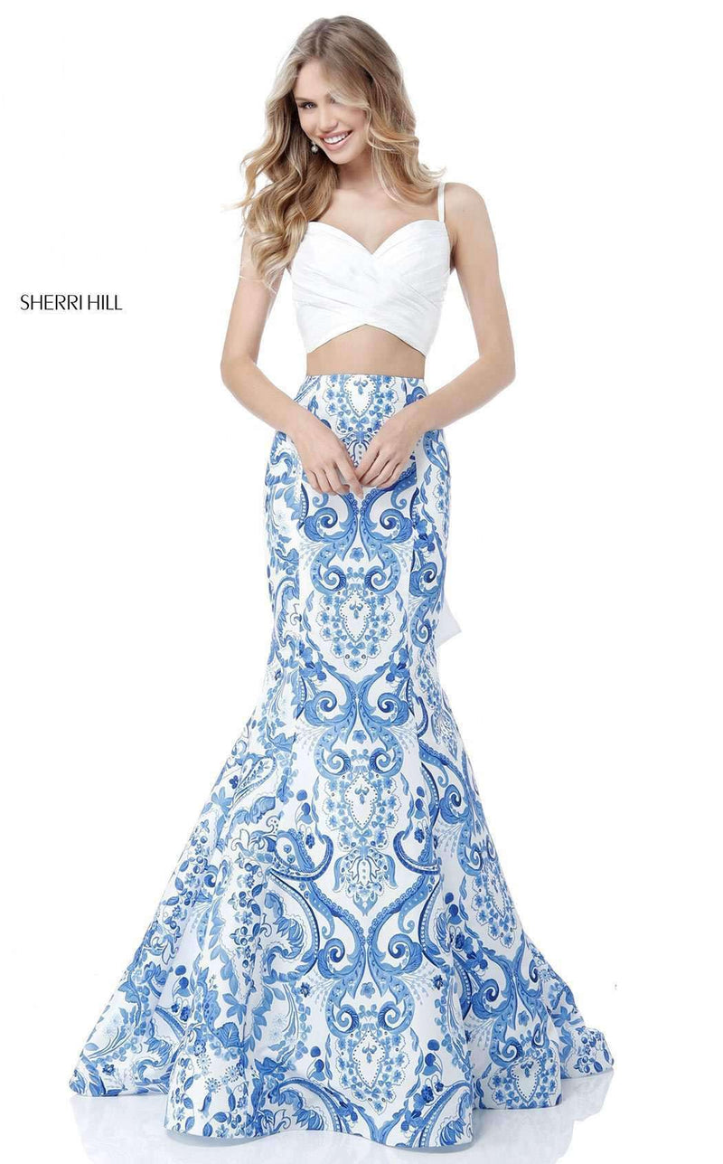 Sherri Hill 51681 Ivory/Blue
