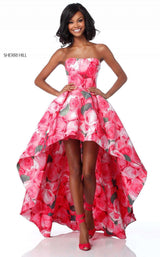 Sherri Hill 51791 Pink Print