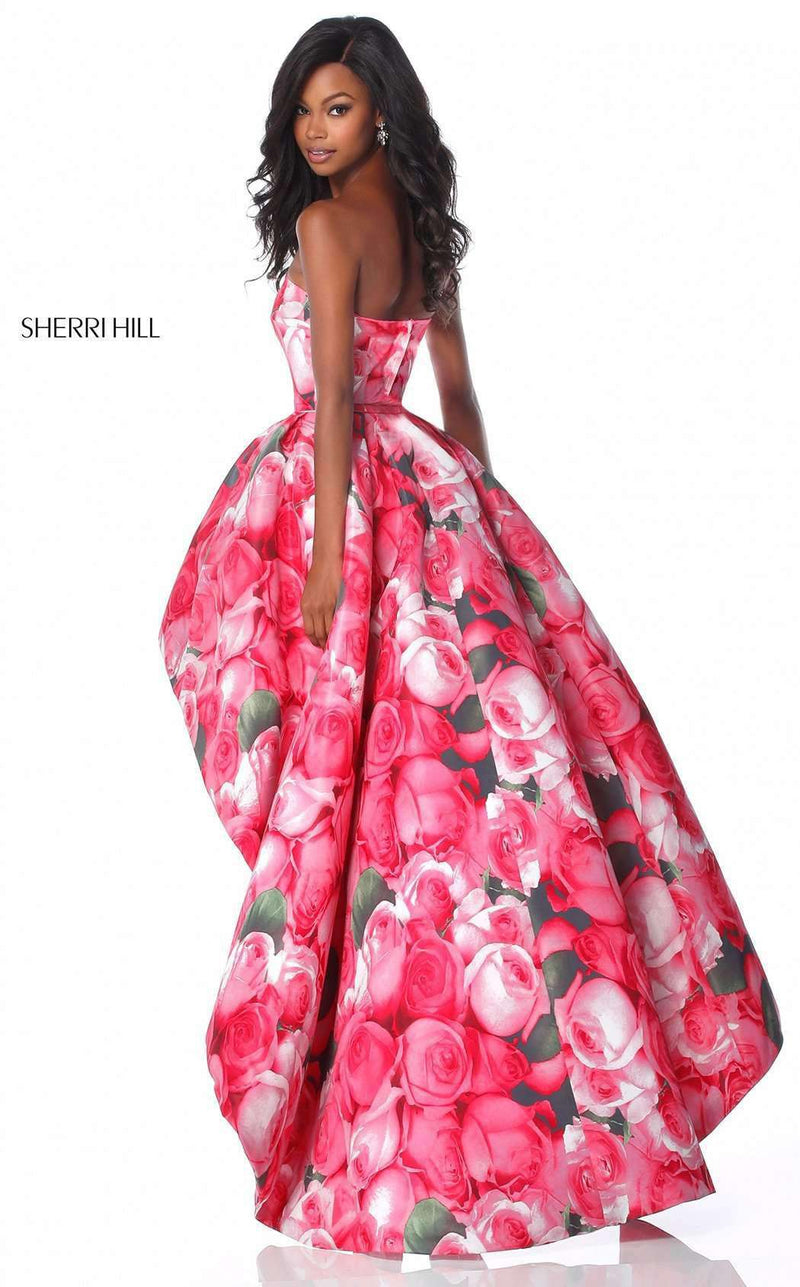 Sherri Hill 51791 Pink Print