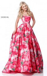 Sherri Hill 51792 Pink Print