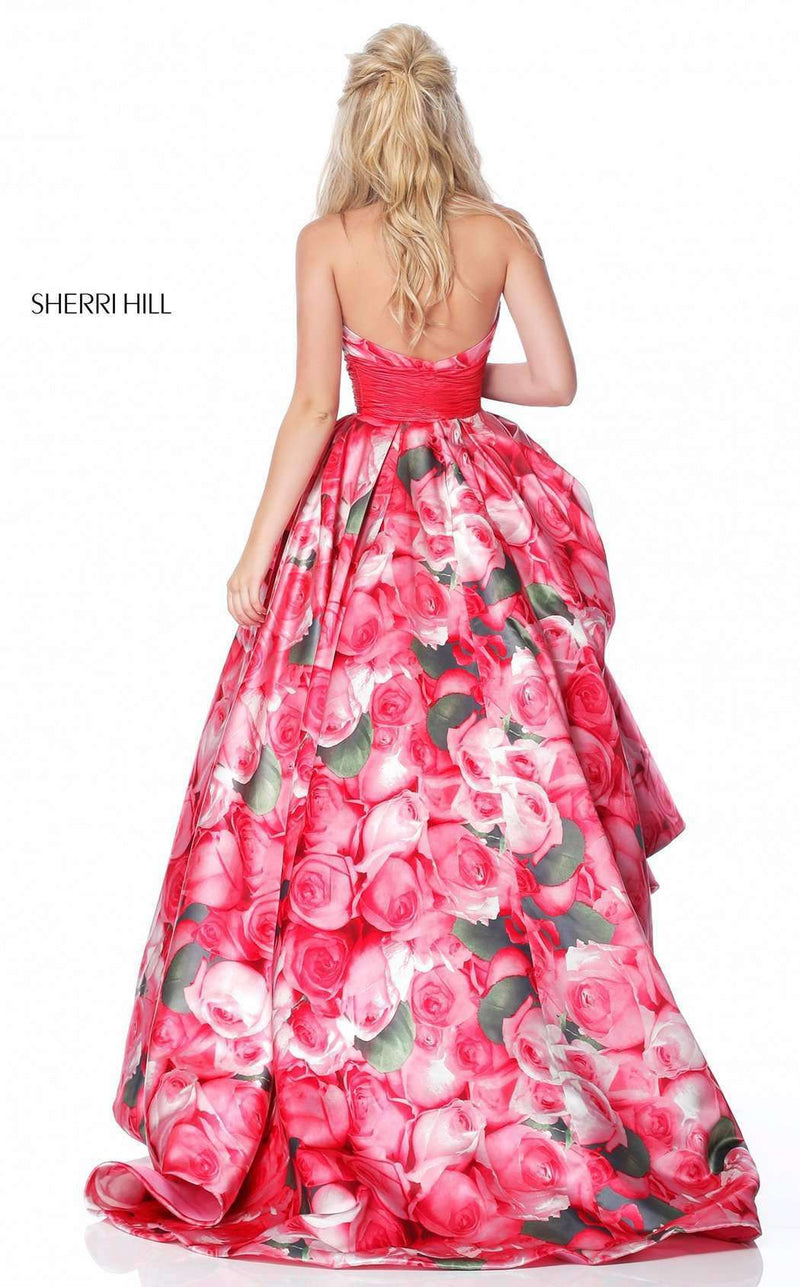 Sherri Hill 51800 Pink Print