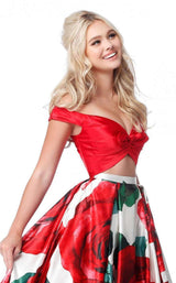 Sherri Hill 51815 Red Print