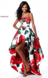 Sherri Hill 51816 Red Print