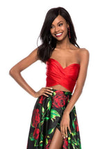 Sherri Hill 51937 Red Black Print