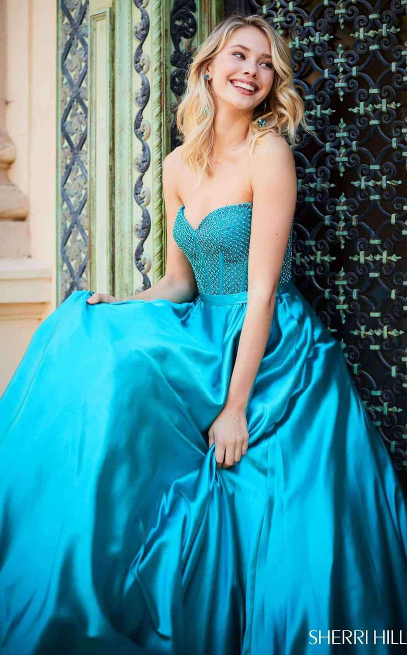 Sherri Hill 52055 Turquoise