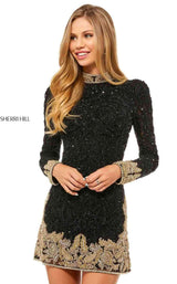 Sherri Hill 52113 Black/Gold