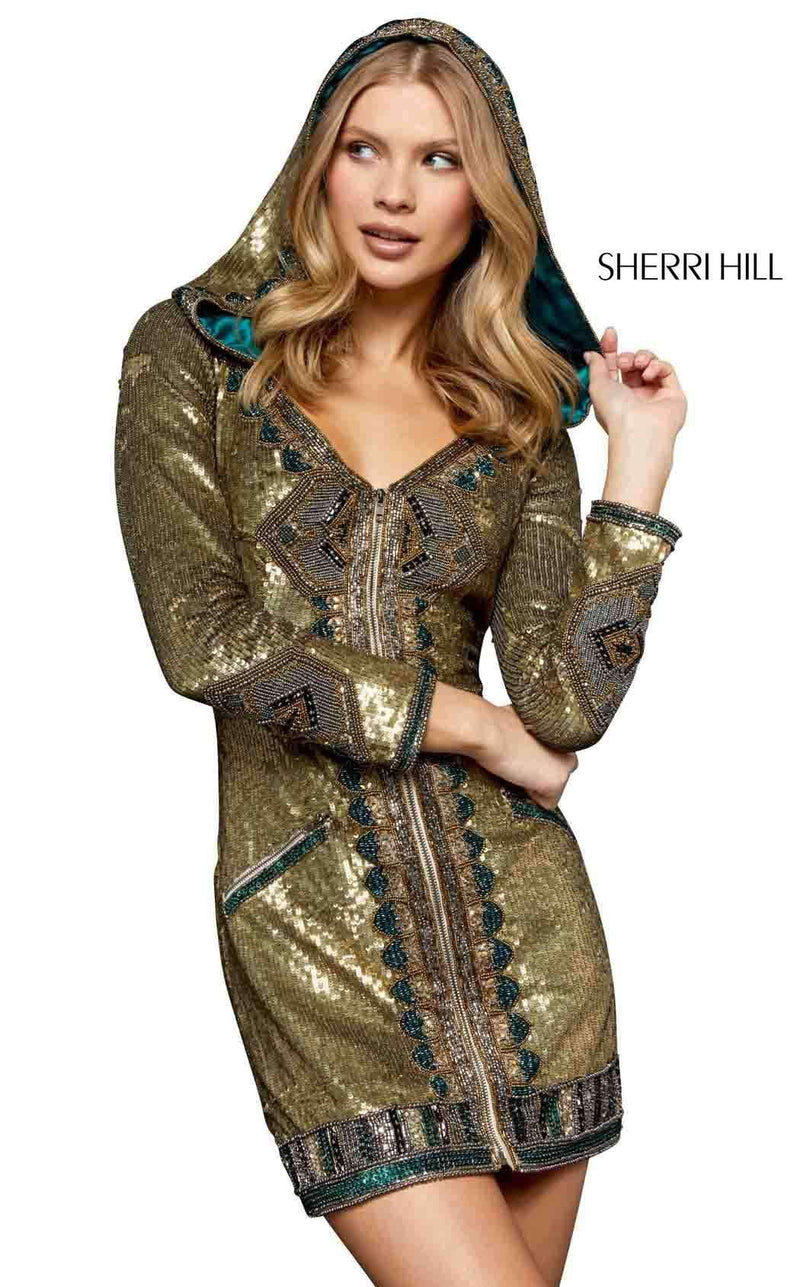 Sherri Hill 52139 Gold-Teal