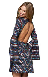 Sherri Hill 52215 Navy Multi