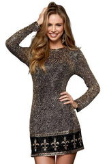 Sherri Hill 52228 Black/Gold