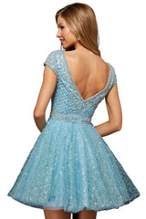Sherri Hill 52273 Light Blue/Silver