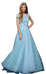Sherri Hill 52276 Light Blue/Silver