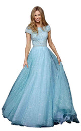 Sherri Hill 52276 Light Blue/Silver