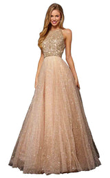 Sherri Hill 52277 Nude/Silver