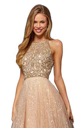 Sherri Hill 52277 Nude/Silver
