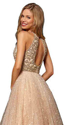 Sherri Hill 52277 Nude/Silver