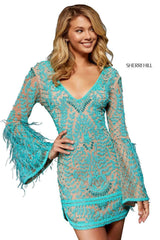 Sherri Hill 52307 Nude-Turquoise