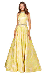 Sherri Hill 52425 Yellow-Print