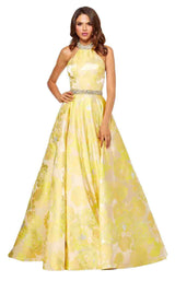 Sherri Hill 52425 Yellow-Print