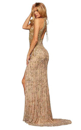 Sherri Hill 52426 Nude-Gold-Silver