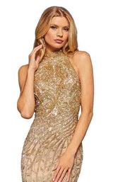 Sherri Hill 52426 Nude-Gold-Silver