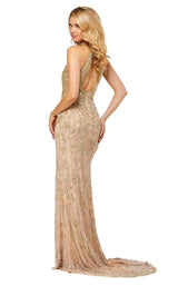 Sherri Hill 52426 Nude-Gold-Silver