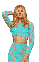 Sherri Hill 52459 Nude-Aqua