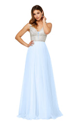 Sherri Hill 52463 Light Blue/Silver