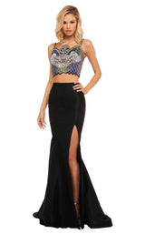 Sherri Hill 52466 Black-Pink-Multi