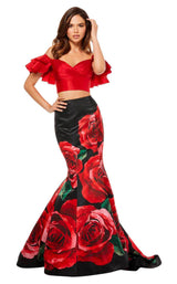 Sherri Hill 52470 Red-Black-Print