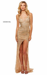 Sherri Hill 52515 Light Gold