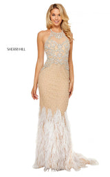 Sherri Hill 52517 Nude/Silver