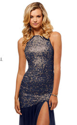 Sherri Hill 52520 Navy-Blush