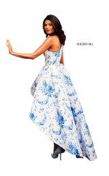 Sherri Hill 52530 Ivory-Blue-Print