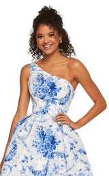Sherri Hill 52530 Ivory-Blue-Print