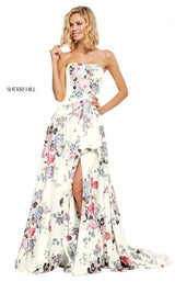 Sherri Hill 52531 Ivory Print