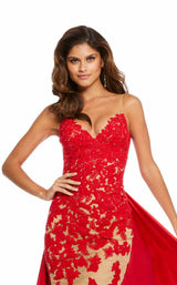 Sherri Hill 52538 Nude/Red