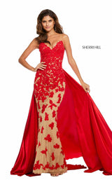 Sherri Hill 52538 Nude/Red
