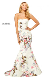 Sherri Hill 52551 Ivory Print