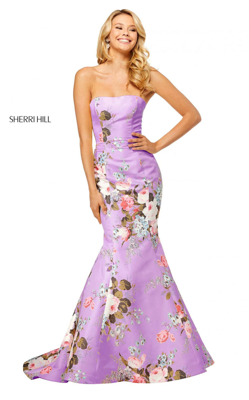 Sherri Hill 52551 Lilac-Print