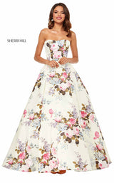 Sherri Hill 52553 Ivory Print
