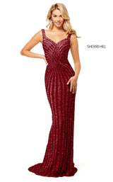 Sherri Hill 52563 Burgundy