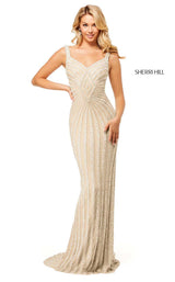 Sherri Hill 52563 Nude/Gold