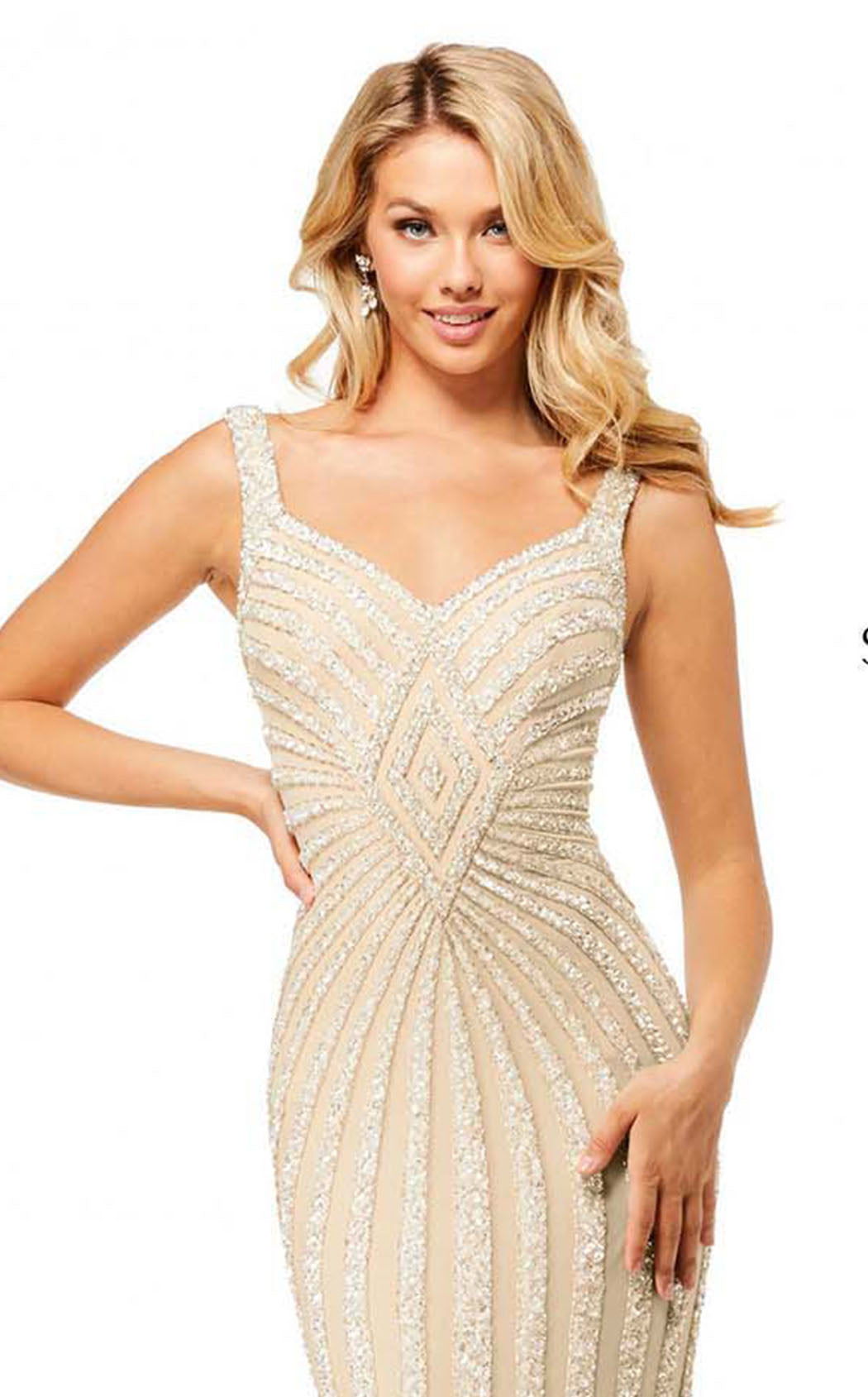 Sherri Hill 52563 Nude/Gold