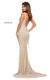 Sherri Hill 52563 Nude/Silver