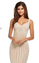 Sherri Hill 52563 Nude/Silver