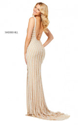 Sherri Hill 52563 Nude/Silver