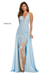 Sherri Hill 52599 Nude-Lt-Blue