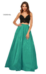 Sherri Hill 52604 Black-Emerald